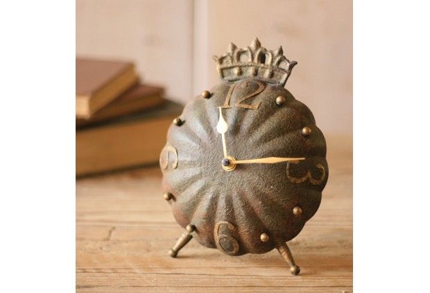 Beautiful Clock With Crown On Top - From Antiquefarmhouse.com - www.antiquefarmh...