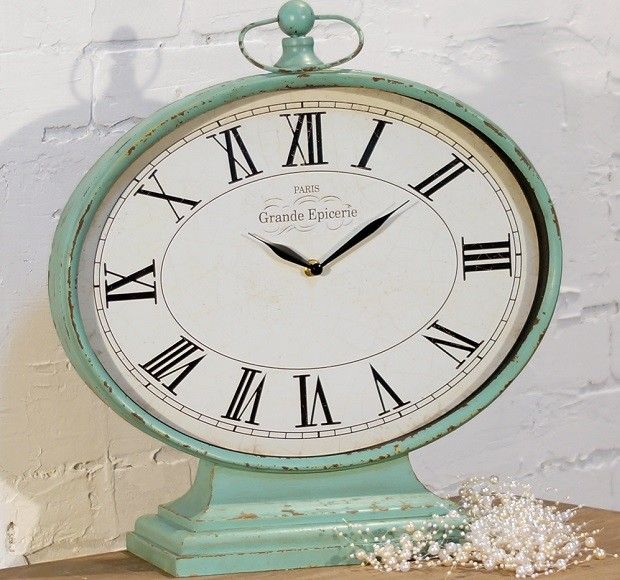 Larage Oval Mantle Clock | Metal Mantel Clock...