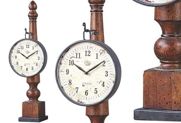 Large Pendant Clock With Stand - From Antiquefarmhouse.com - www.antiquefarmho.....