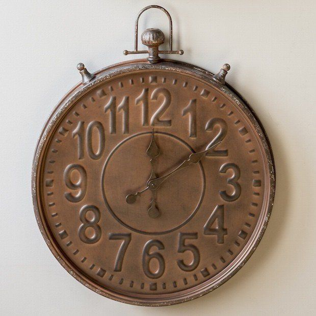 Large Wall Clock | Pocket Watch Wall Clock | Retro Vintage Style Wall Clocks