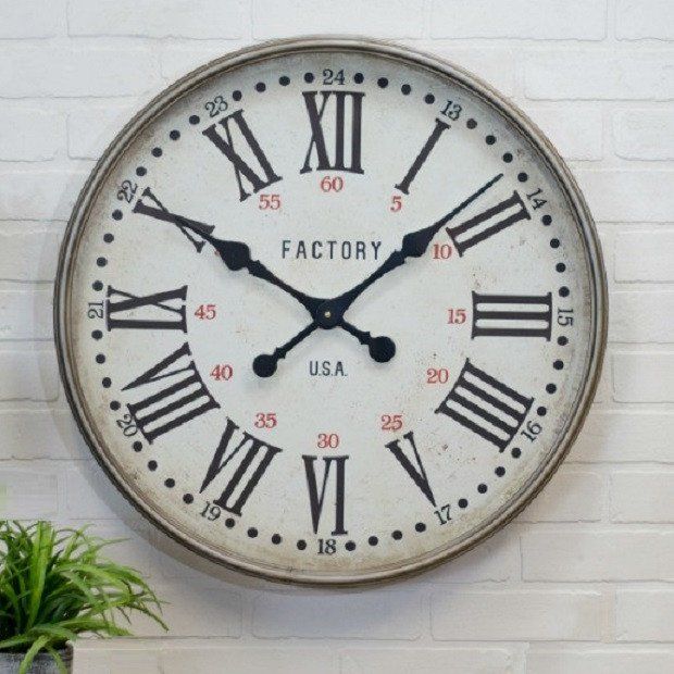 Metal Factory Clock