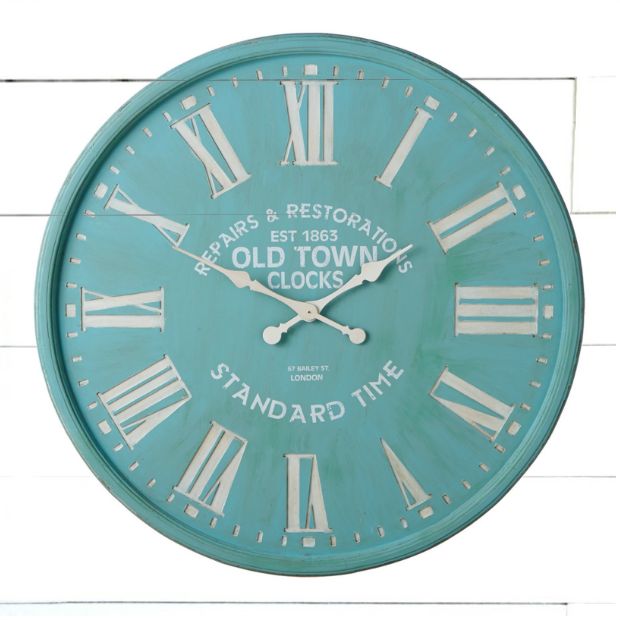 Old Town Round Wood Wall Clock