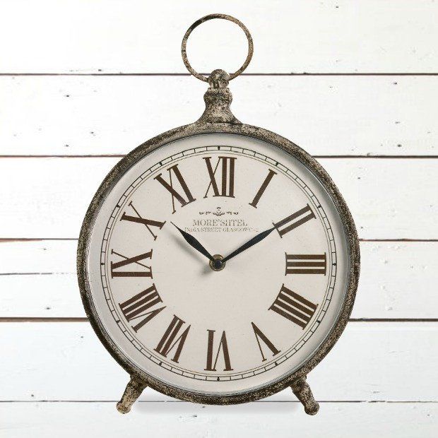 Pocket Watch Vintage Inspired Table Clock