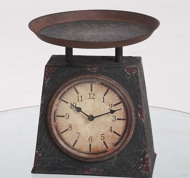 Rustic Metal Scale Clock