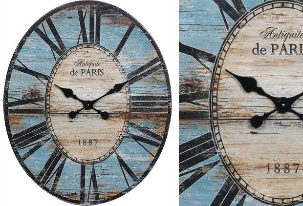 Turquoise Wall Clock | Blue Oval Wall Clock