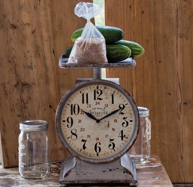 Vintage Style Clock | Grocery Scale Clock |...