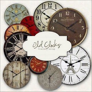 Old Clock faces free printable