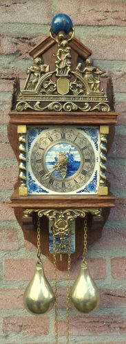 Old Dutch Zaandam Delfs Blue Clock of Holland  *********************************...