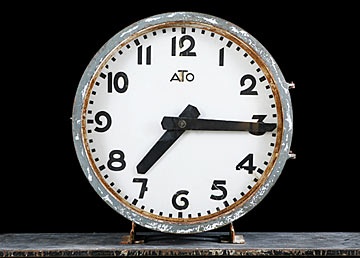 Vintage Belgian Industrial ATO Clock