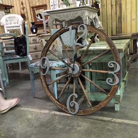 Wagon wheel clock... Wish this came with instructions!