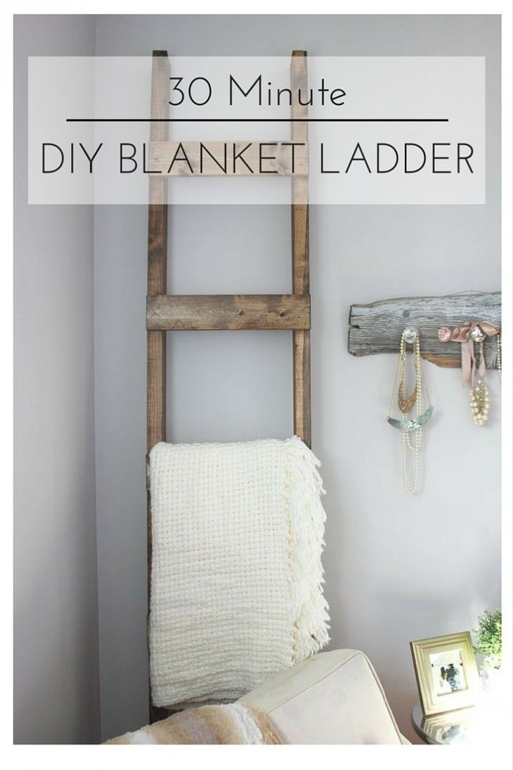 30 Minute DIY Blanket Ladder