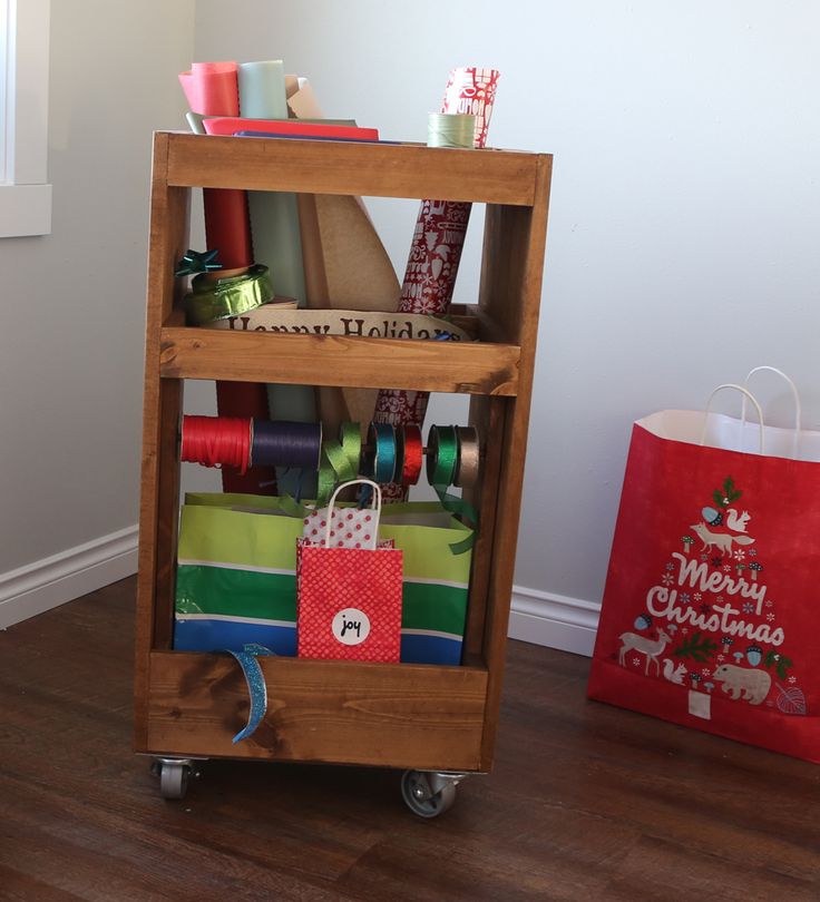 Ana White | Build a Gift Wrapping Cart - Plans with RyobiNation | Free and Easy ...