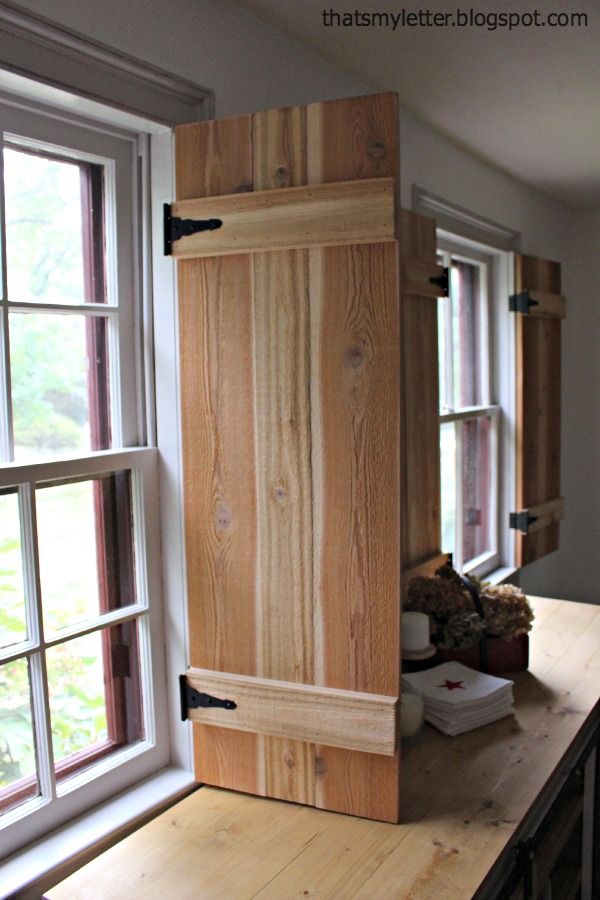 Ana White | Build a Interior Cedar Shutters-Feature by Pretty Handy Girl | Free ...