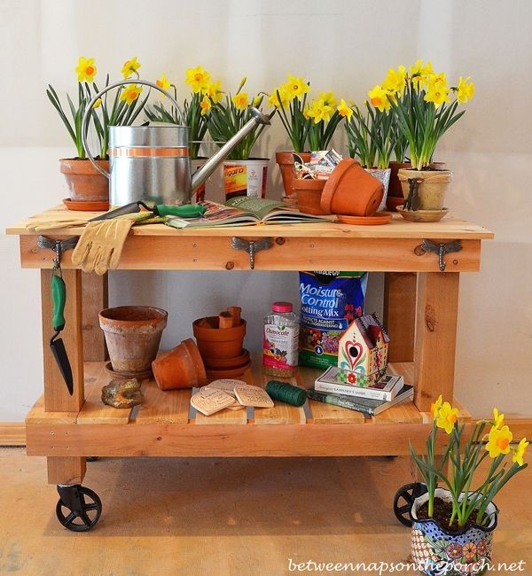Ana White | Build a Potting Bench by Between Naps on the Porch | Free and Easy D...