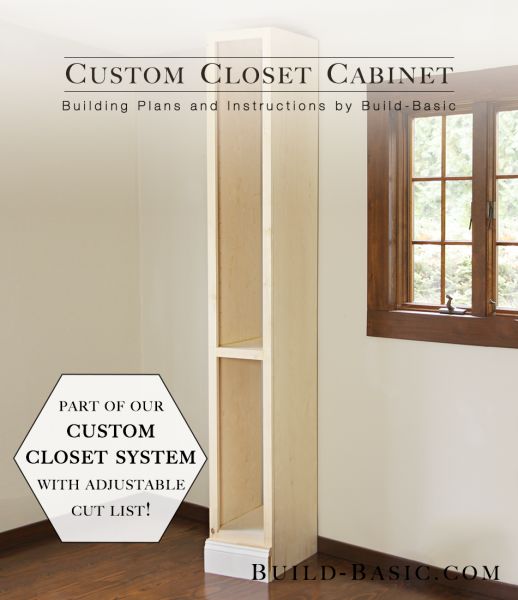 Custom Closet Cabinet – Part of The Build Basic Closet System –Building Plan...