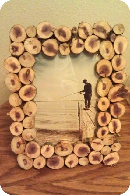 Ginger Flair: DIY: Wood Slice Picture Frame