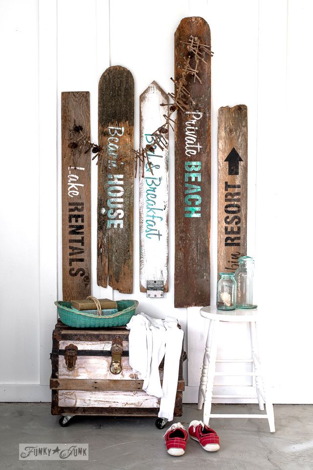 Make your own rustic beach, lake, and bed & breakfast signs...