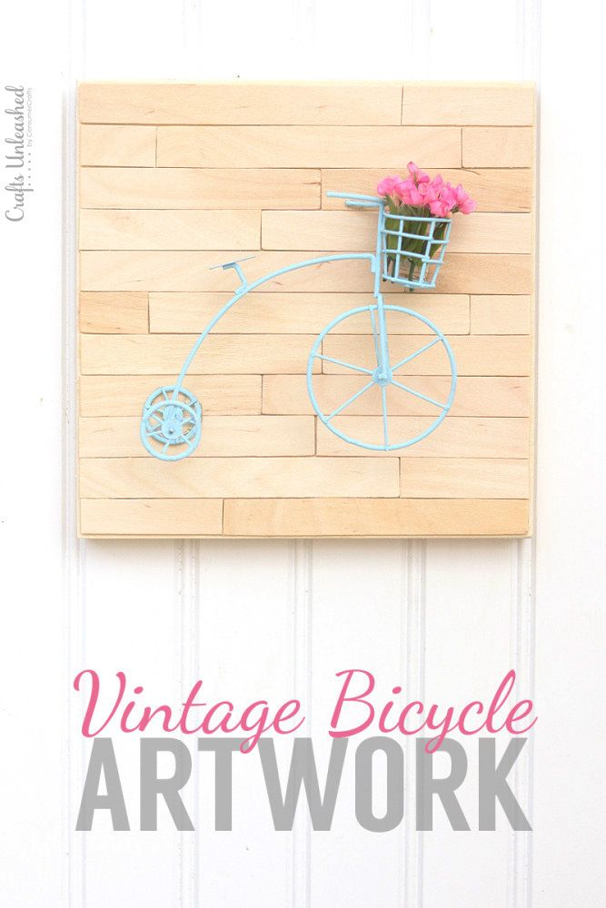 Mini Vintage Bicycle DIY Wall Art