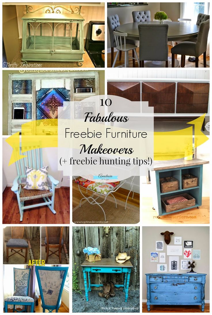 10 Fabulous Trash-to-Treasure Freebie Furniture Makeovers + Freebie Hunting Tips...