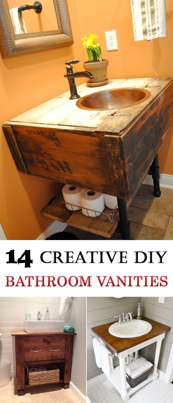 14 DIY bathroom vanities with clear and easy-to-follow instructions for DIY begi...