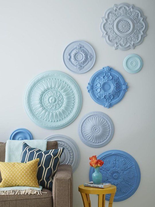 5 artful uses for ceiling medallions that do not go on the ceiling