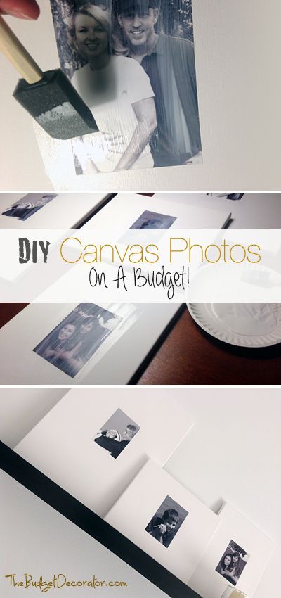 DIY Canvas Photos on a budget • Simple Tutorial explaining how to make these s...