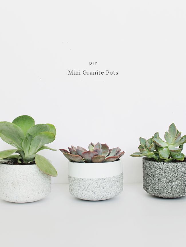 diy mini granite pots - great handmade hostess gift idea...