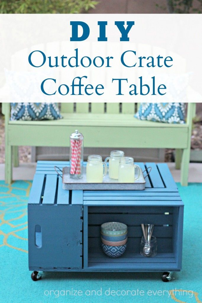 DIY Outdoor Crate Coffee Table