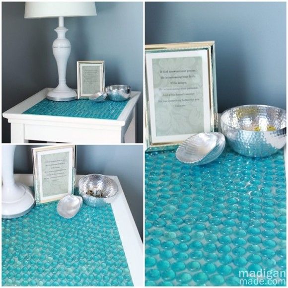 Dollar Store Crafts » Blog Archive » Make a Glass Marble Tiled Table