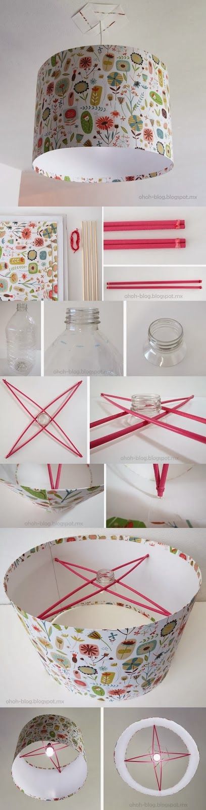 How to make beautiful lampshade | DIY & Crafts Tutorials --> www.ohohblog.com...