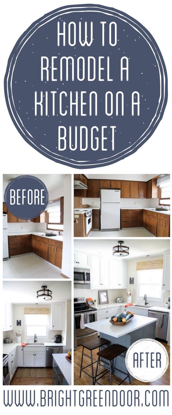 Kitchen Remodel on a Budget, Affordable Kitchen Renovation, Modern Tuxedo Kitche...