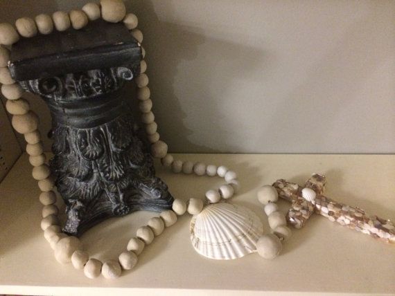 Rosary Beads Decor Metallic Handmade Clay XL 38