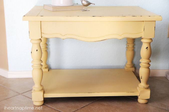 Learn how to make your own chalk paint  (for cheap) and distress furniture on ih...
