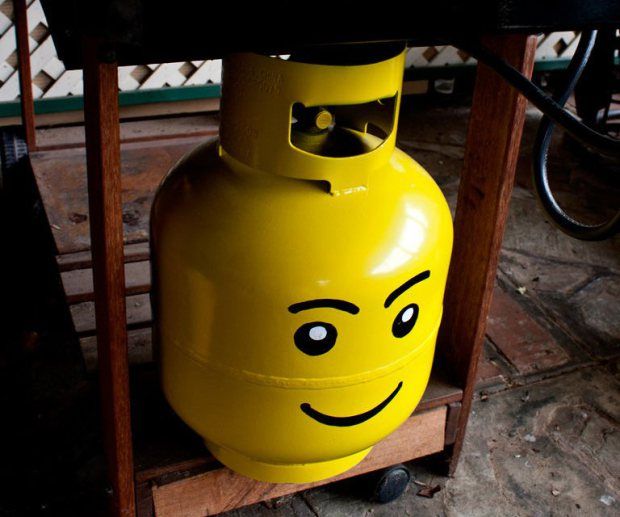 Lego Head Propane Tank
