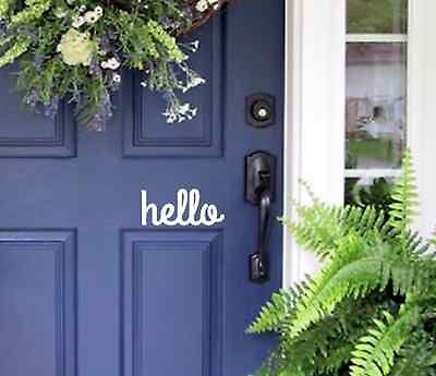 LOVE the color of this front door for our house. Hello Front Door Decal