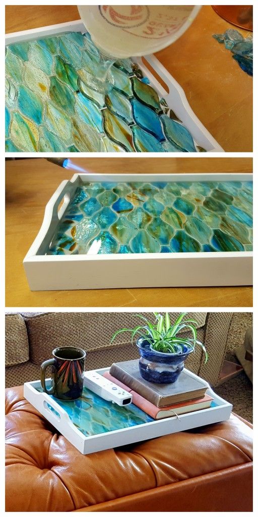 Make an old tray into a gorgeous decorative mosaic tray using just about ANYTHIN...