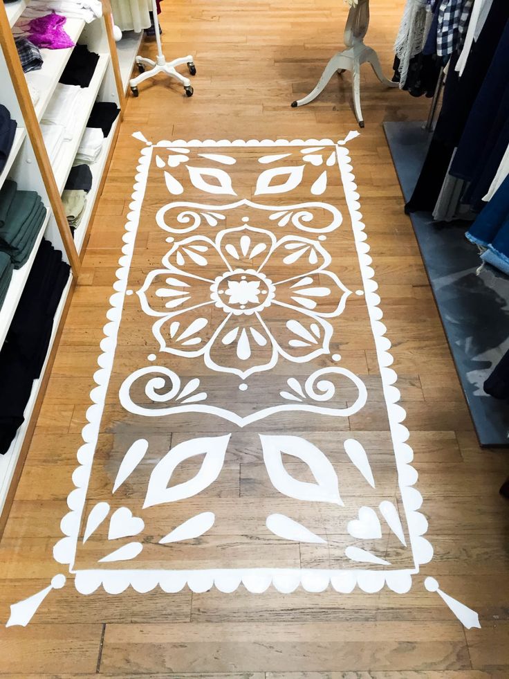 Mandala Floor Painting at Ooh La Loft by Katie Harvey