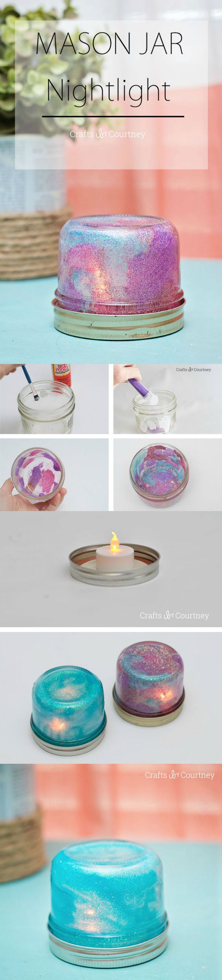 This DIY mason jar night light can be made on a budget - and your kids can help....