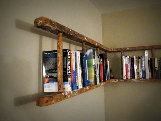 This is pretty awesome... use a ladder as a bookshelf! It links through to an in...