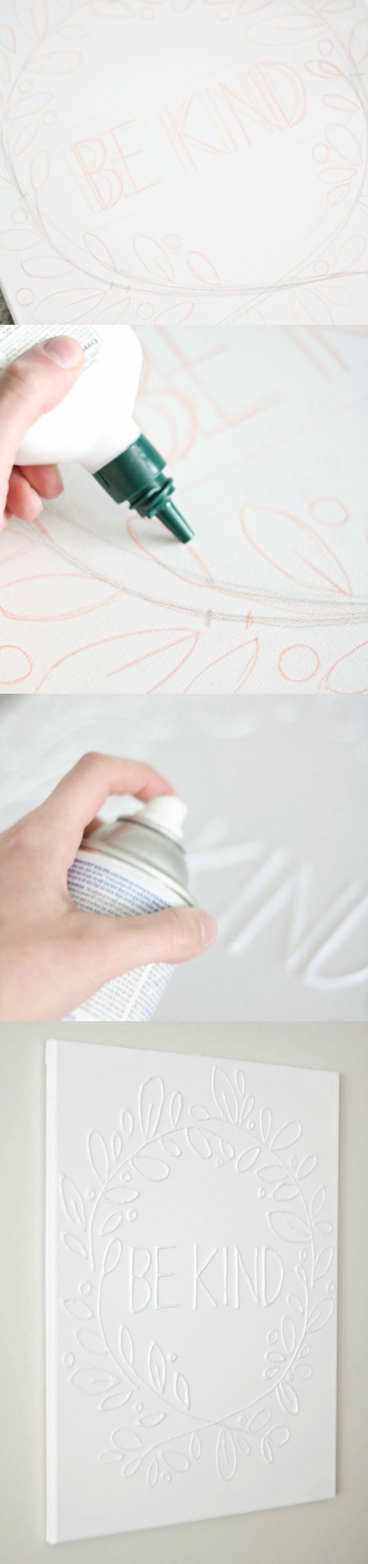 This is the easiest canvas wall art project you'll ever make - all you need ...