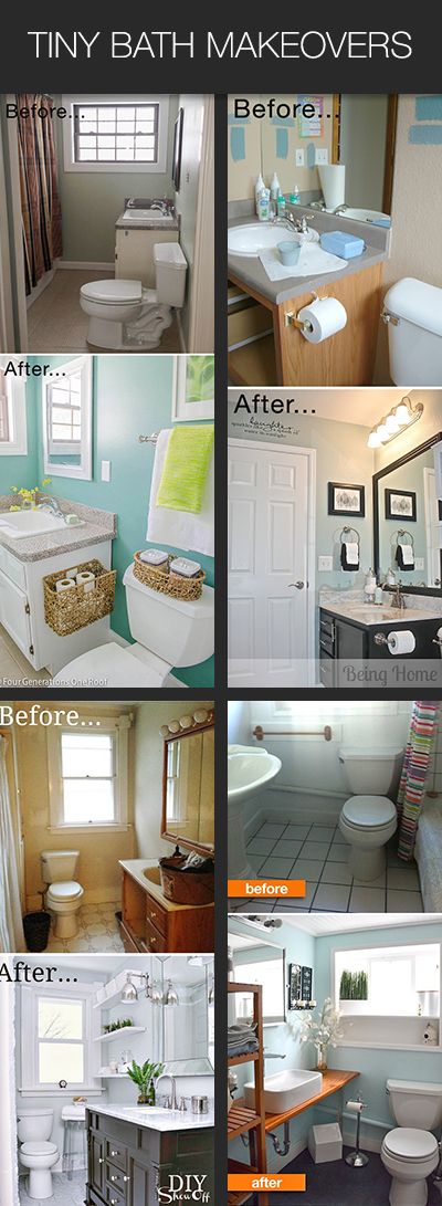 Tiny Bath Makeovers • Lots of Tips, Tutorials and Before & Afters!