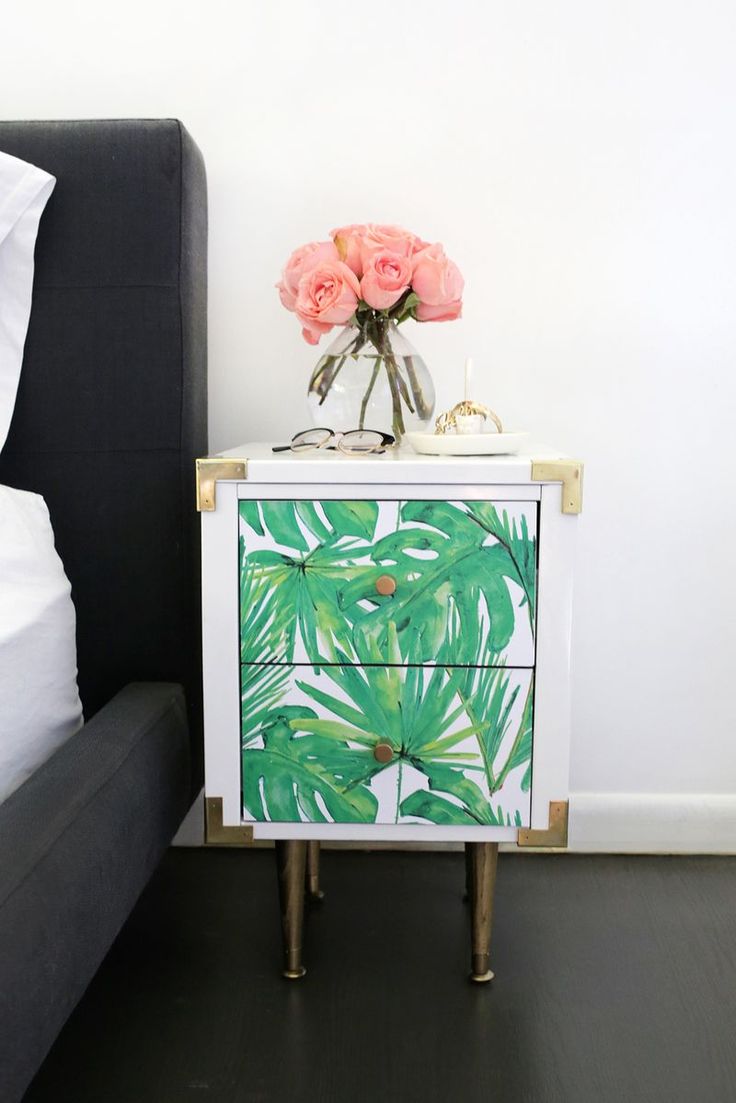 Too cute! nightstand table makeover (click through to see more!)