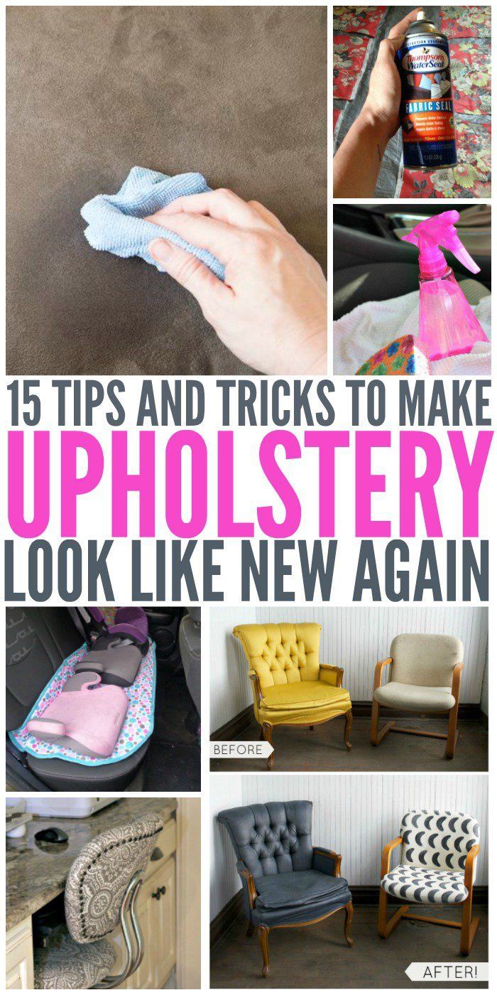 What great tips to restore upholstery! - One Crazy House