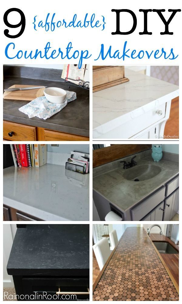 YES, PLEASE!! I can't believe how awesome some of these DIY countertop makeo...