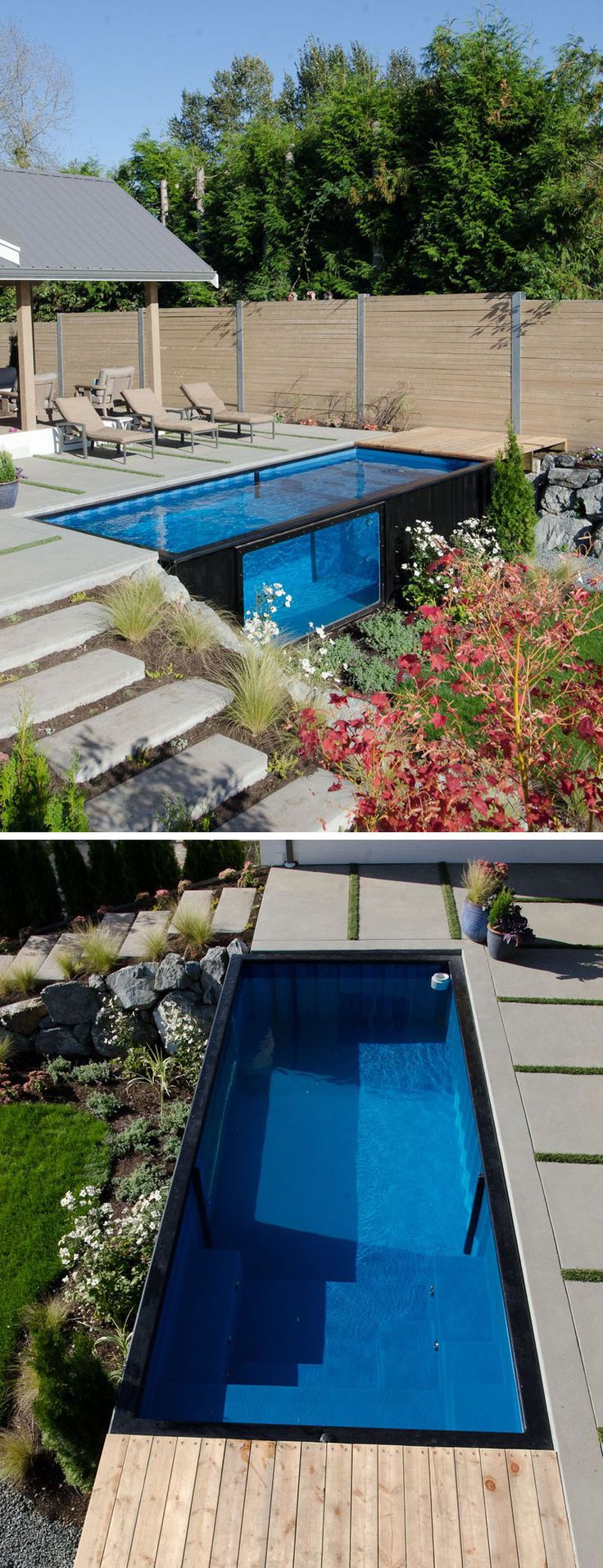 Modpools have transformed shipping containers into modern swimming pools with a ...