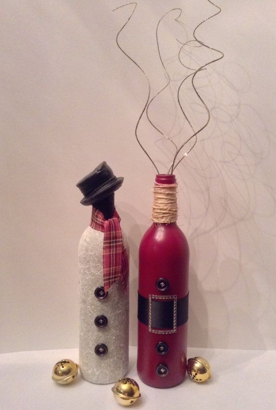 Christmas Recycled Bottle Decor  Frosty and by EmbracetheEarth, $26.00