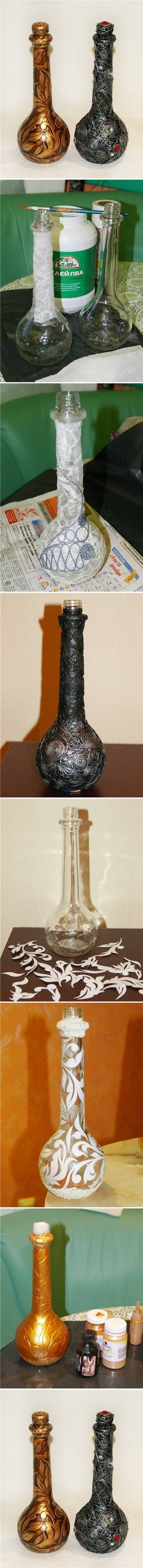 DIY Decorated Wine Bottle
