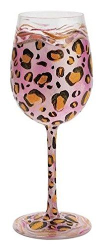 Santa Barbara Design Studio Pink Leopard Lolita Wine Glass