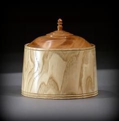 Chinese Chestnut & Apple Wood Treasure Box by Ray Asselin, at Bowlwood.com.
