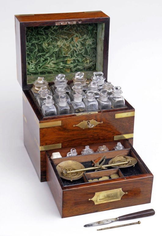 Rosewood and Brass Apothecary Box